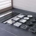 Bathroom Accessories Floor Drains With Various Metal Designs For Bathroom Floor