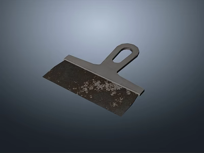 Durable Metal Hardware Tool Scraper With Handle Hole And Rustic Surface Design 3d model Durable Metal Hardware Tool Scraper With Handle Hole And Rustic Surface Design 3d model