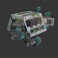 turret turntable sci-fi tower defense game tower defense 3d model