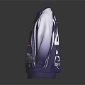Purple and White Sweatshirt With 23 Number Vibrant Graphic Design