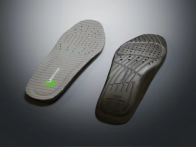 Pair Of Breathable Orthopedic Shoe Insoles With Supportive Cushioning And Arch Design Structure 3d model
