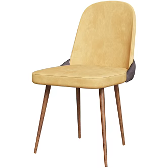 Goose yellow dining chair 3d model