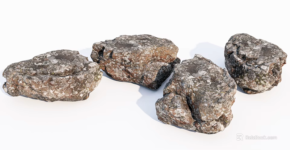 Natural Stone And Wood Materials With Rough Texture For Decor Projects 3d model