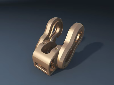 Road Infrastructure Durable Metal Bracket Component With Double Ring Structural Design 3d model