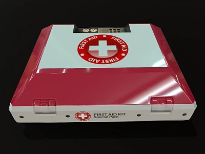 First Aid Kit Medical Supplies Emergency Equipment For Home And Travel Use 3d model