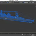 Warship Dreadnought Class Destroyer Battleship Cruise Ship Frigate Ship Carrier Low Face Number Low Model Simple Model Game Movie Class Super Writing 3d model