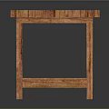 Wooden Table With Solid Wood Rectangular Top And Sturdy Legs Design
