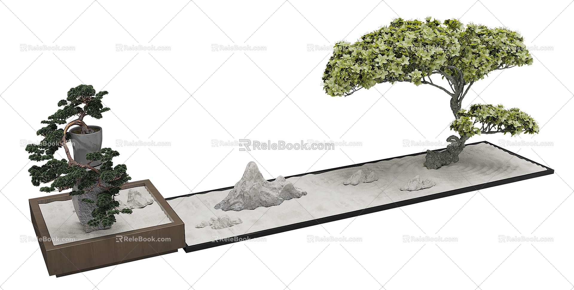 Outdoor Landscape Chinese Landscape Small Landscape Chinese Plant Landscape 3d model