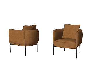 Modern Single Sofa Leisure Chair 3d model