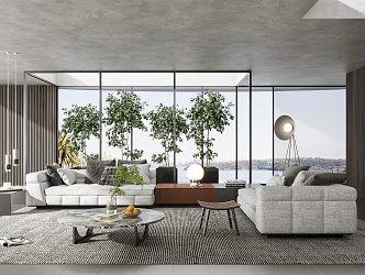 modern living room 3d model