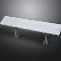 Industrial Platform Structure With Flat Grid Top Support Columns And Base Pedestals