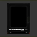 ShadowPlay Equipment Shell with Black Frame Glass Panels Square Design and Red Bottom Details