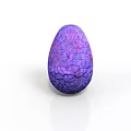 Modern Unique Purple Cracked Textured Egg Shaped Household Decorative Item