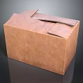 Household Storage Cardboard Box With Open Top Brown Material And Folded Flaps
