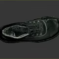Black Safety Shoes With Lace Up Design White Stripes And Durable Protective Sole
