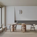 Modern table combination 3d model
