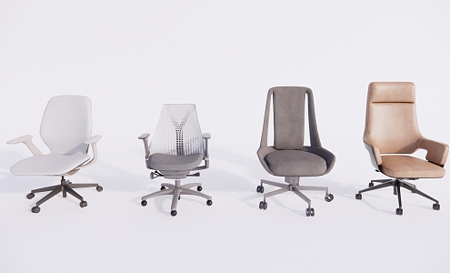 Modern office chair worker chair combination 3d model