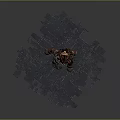 Steampunk Style Female 3D Character With Goggles Standing On Metal Shard Platform