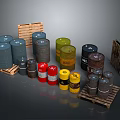 Assorted Colorful Hats And Clothes Display On Wooden Crates For Fashion Apparel