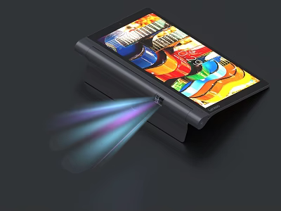 Modern Convertible Tablet With Projection Function And Vibrant Color Screen 3d model