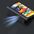 Modern Convertible Tablet With Projection Function And Vibrant Color Screen 3d model
