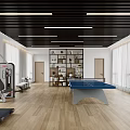 Modern Yoga Studio Interior With Mats Blocks Mirrors And Plants