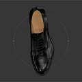 Classic Black Leather Dress Shoes With Lace Up Design For Formal Occasions