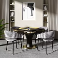 Modern Mahjong Table and Chair Mahjong Table and Chair Combination 3d model
