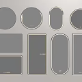 Modern Various Shaped Wall Mirrors With LED Lights For Home Decoration