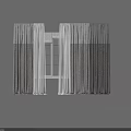 Gray and White Modern Curtains with Sheer Layers and Window Natural Light