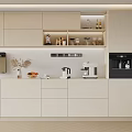 Modern Sideboard Cream Sideboard 3d model