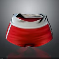 Red Soft Comfortable Underwear With White Elastic Waistband For Everyday Use