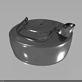Modern Stainless Steel Kettle with Lid Handle and Reflective Surface for Daily Use