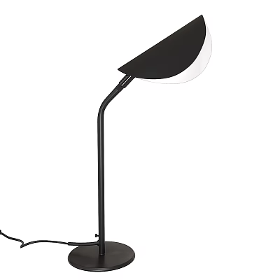 Modern Black And White Table Lamp With Sleek Adjustable Arm And Minimalist Design 3d model
