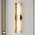 Modern Wall Light With Sleek Linear Design And Metal Frame Warm LED Illumination 3d model