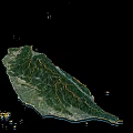 Taiwan Island Satellite Map Showing Terrain Roads And Urban Areas