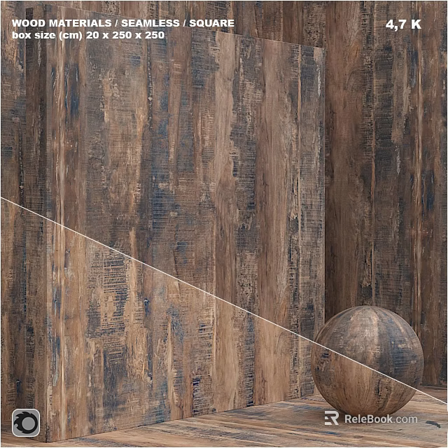 Spherical Component on Wooden Textured Wall with Natural Patterns and Smooth Surface 3d model