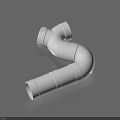 White Curved PVC Plumbing Fitting with Connection Ports for Household Use