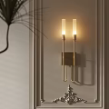 Elegant Modern Gold Double Light Wall Lamp Indoor Decor Design Ideas