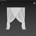 Sheer White Curtains With Tiebacks On Double Pane Window Gray Wall
