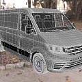 Van Minivan Car Van Commercial Vehicle 3d model