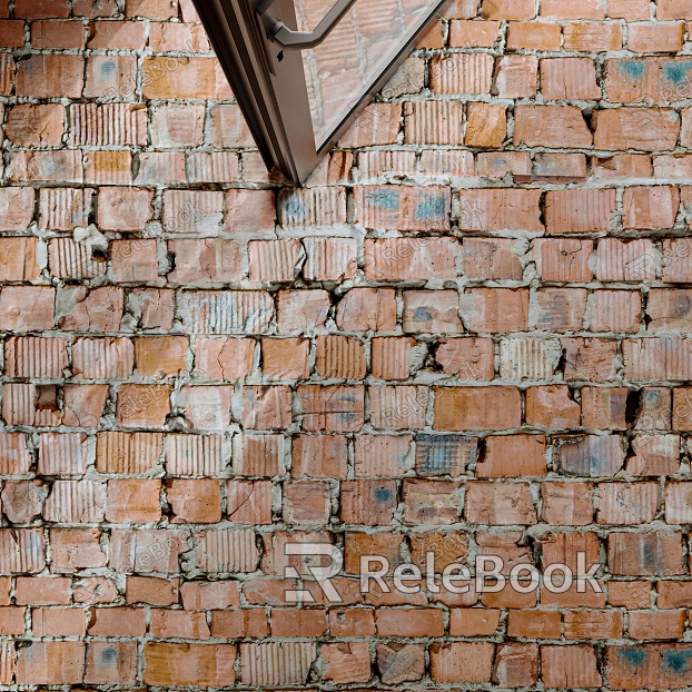 Retro ground red brick ground model