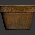 Garden Decoration Terracotta Pot With Intricate Carved Patterns And Rustic Appeal