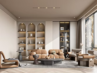 modern living room 3d model