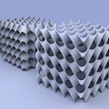 3D Printed Industrial Equipment With Honeycomb Lattice Structure And Gradient Colors