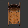 Wooden Rocking Chair Design Featuring Round Holes On Backrest And Seat