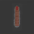 Red Flatbed Trailer Transport Vehicle With Heavy Duty Platform And Wheels