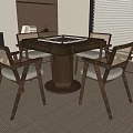 Mahjong table Mahjong table Chess and card table Chess and card room 3d model