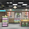 Traditional Style Department Store Interior With Lanterns Shelves Cash Registers And Product Displays