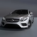 Silver Mercedes Benz Coupe Car With Sleek Exterior Design And Stylish Alloy Wheels